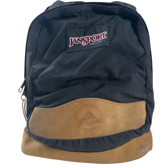 jansport leather bag Vintage 1993 Bottom Backpack – CobbleStore Vintage Laptop Ready – Includes an internal padded sleeve that fits 15 Right Pack - Yeehaw and